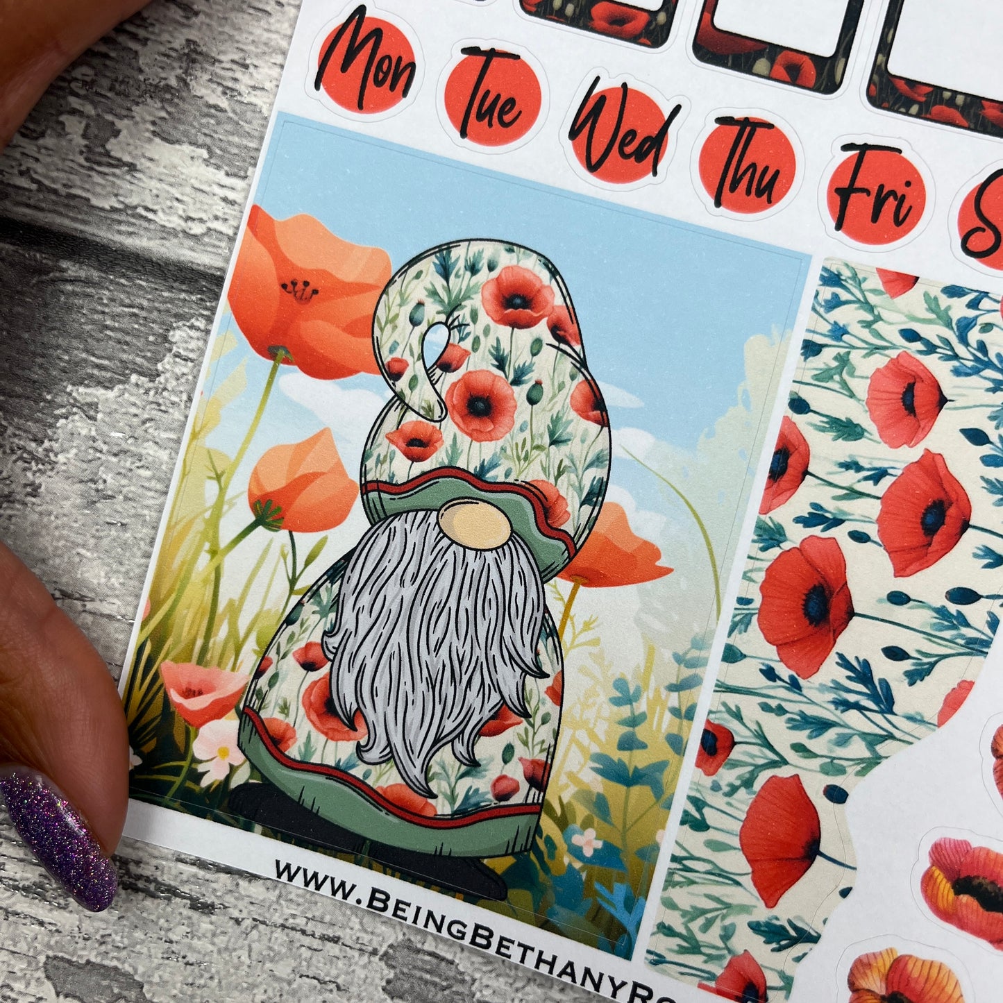 Poppy Gonk journalling planner stickers (DPD3368)