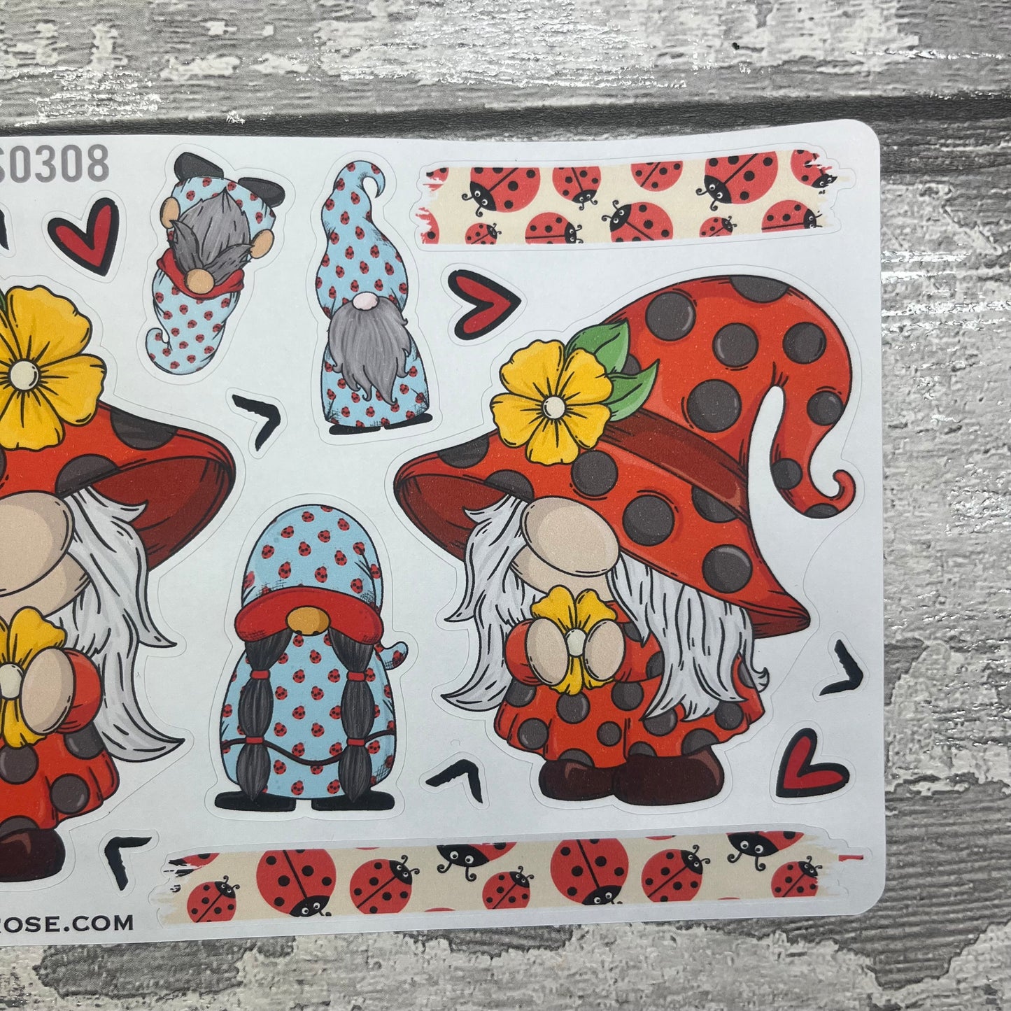 Ruby Ladybird Gonk Lady Stickers (TGS0308)