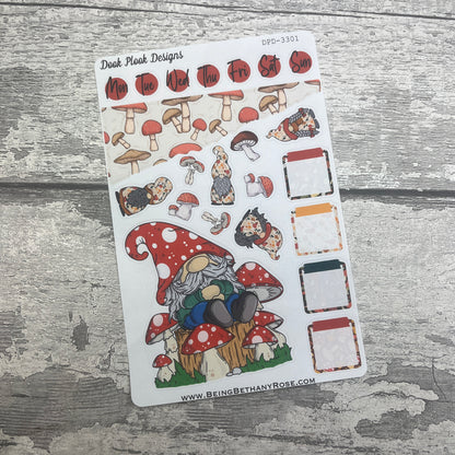 Michone Mushroom Gonk journalling planner stickers (DPD3301)