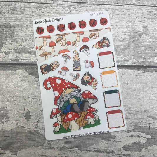 Michone Mushroom Gonk journalling planner stickers (DPD3301)