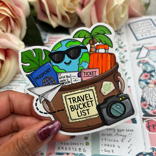 (0140) The Travel Bucket List - vinyl sticker