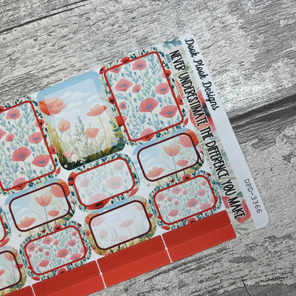 Poppy boxes planner stickers (DPD3366)