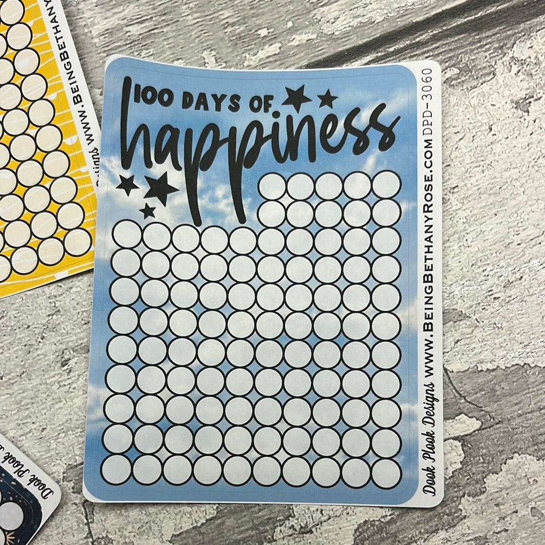 100 days of happiness tracker sticker (DPD3060)