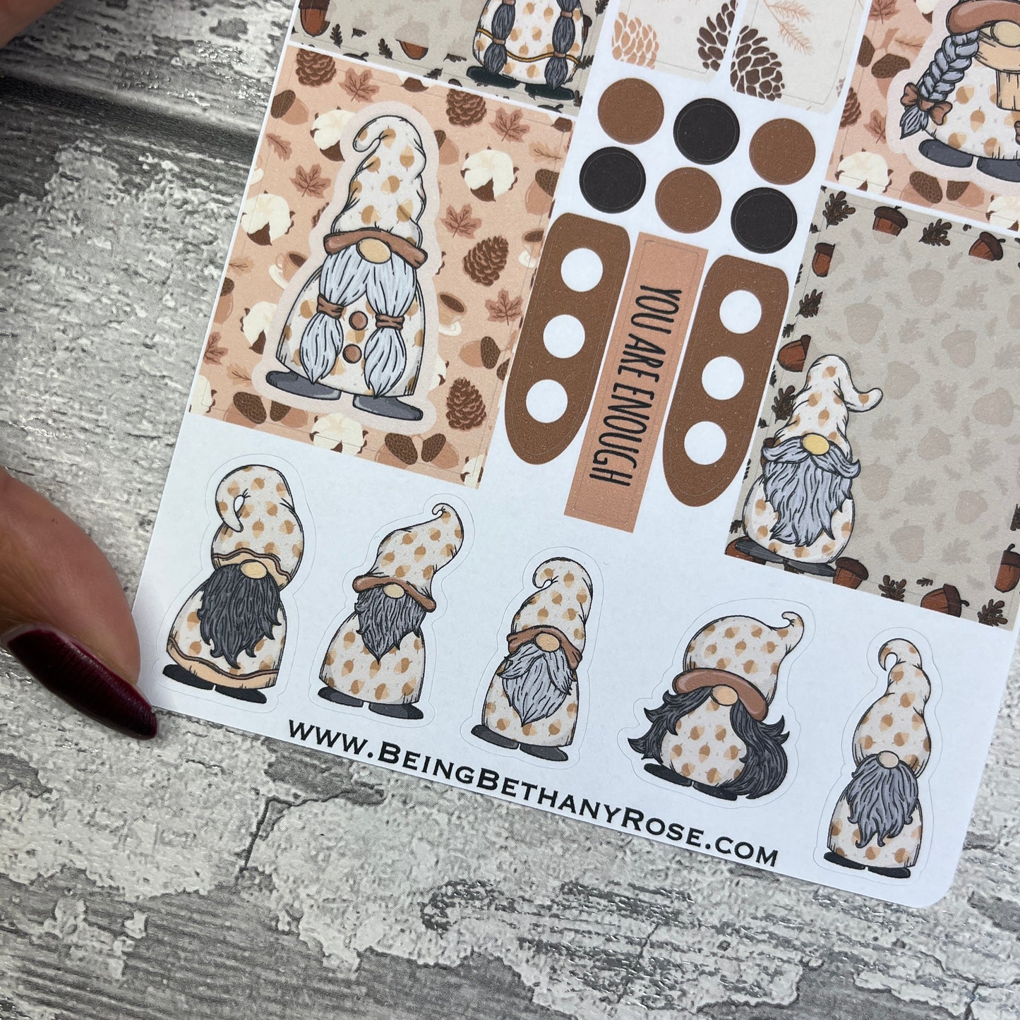 Alicia Acorn Gonk functional stickers  (DPD3352)