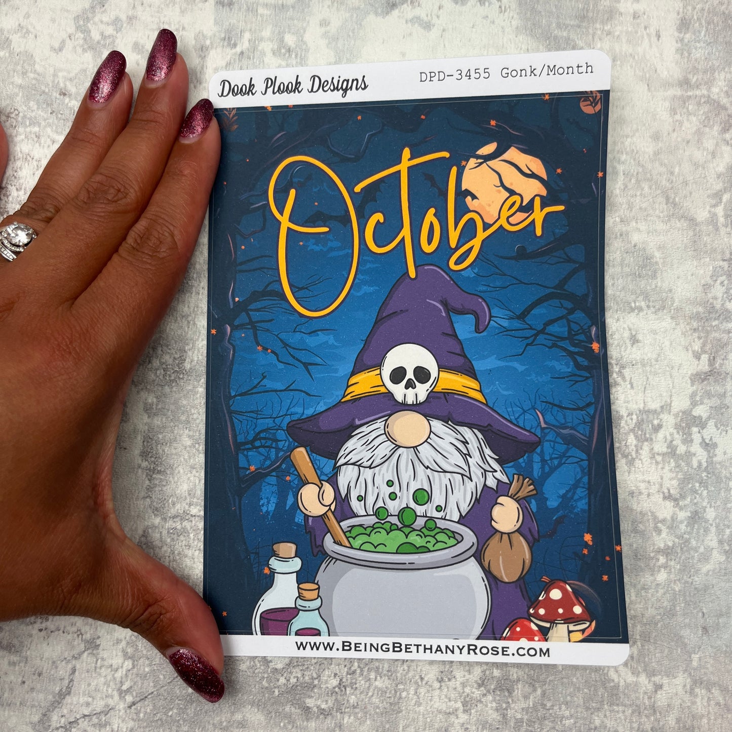 Large Cover Page ' October 2.0' Halloween Witches Brew Sticker (DPD3455)