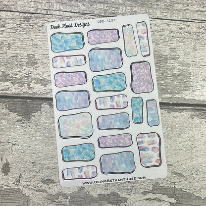 Crystal Hand drawn box stickers (DPD3237)