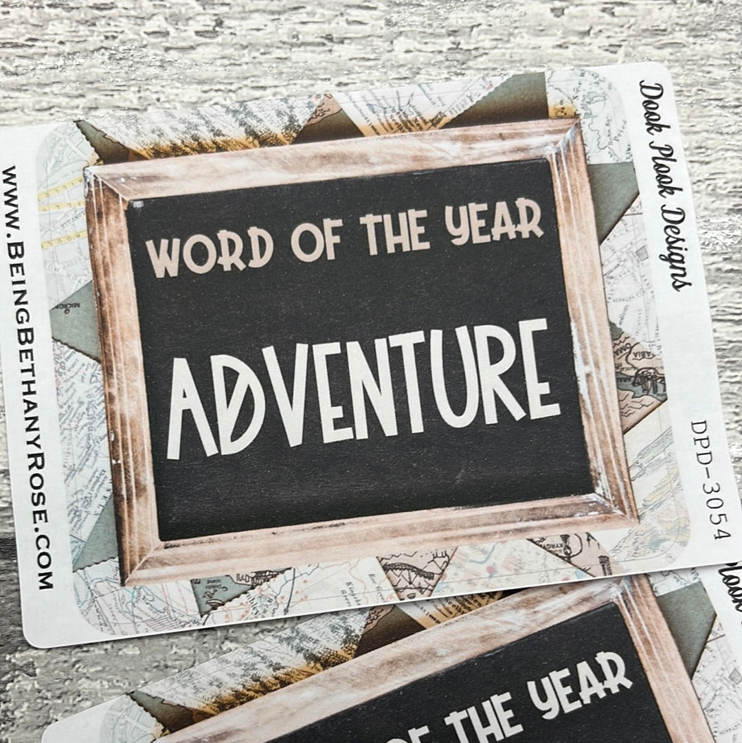 Word of the Year wanderlust sticker - Blank or personalised (DPD3054)