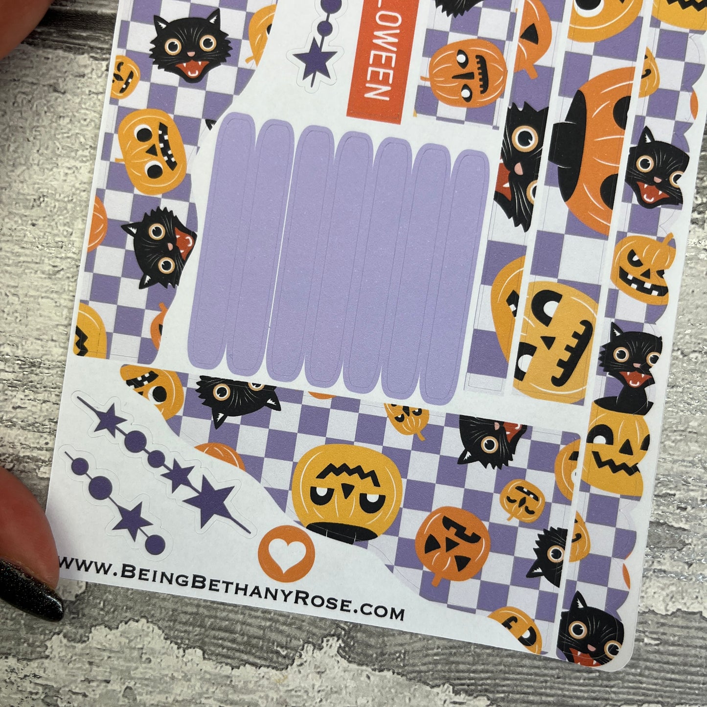 (0767) Passion Planner Daily Wave stickers - Morgana Groovy Halloween