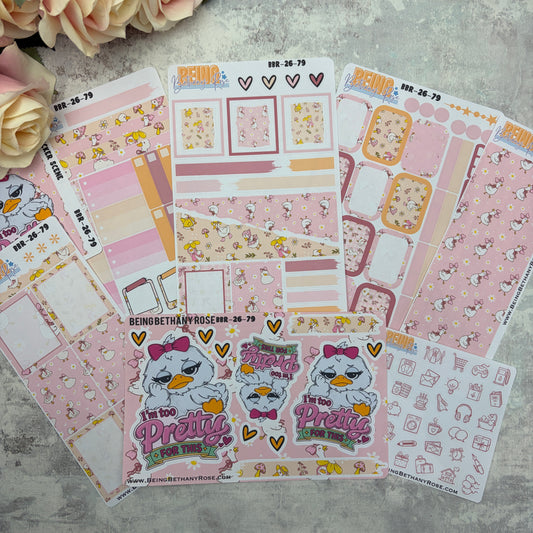 I’m too pretty for this bird sticker kit (KIT2683)