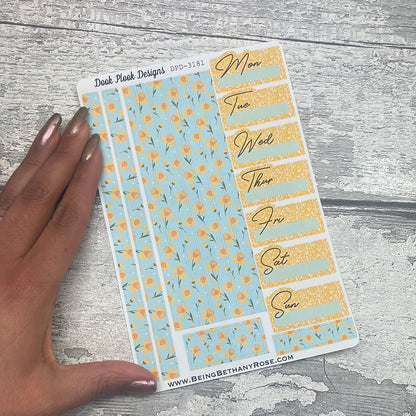 One sheet week planner stickers -  Mandy Daffodil (DPD3181)