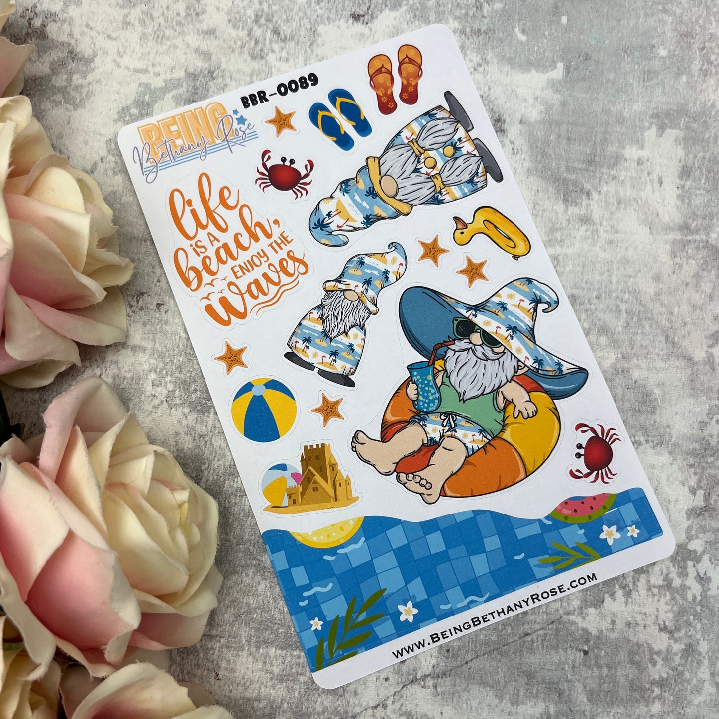 Brittany Beach Gonk journalling planner stickers (BBR-0089)