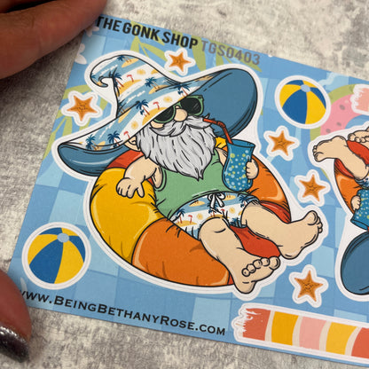 Brittany Beach - Pool Ring Gonk Stickers (TGS0403)