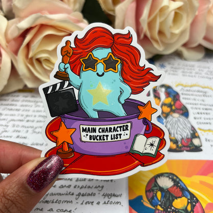 (0140) The Main Character Bucket List - vinyl sticker