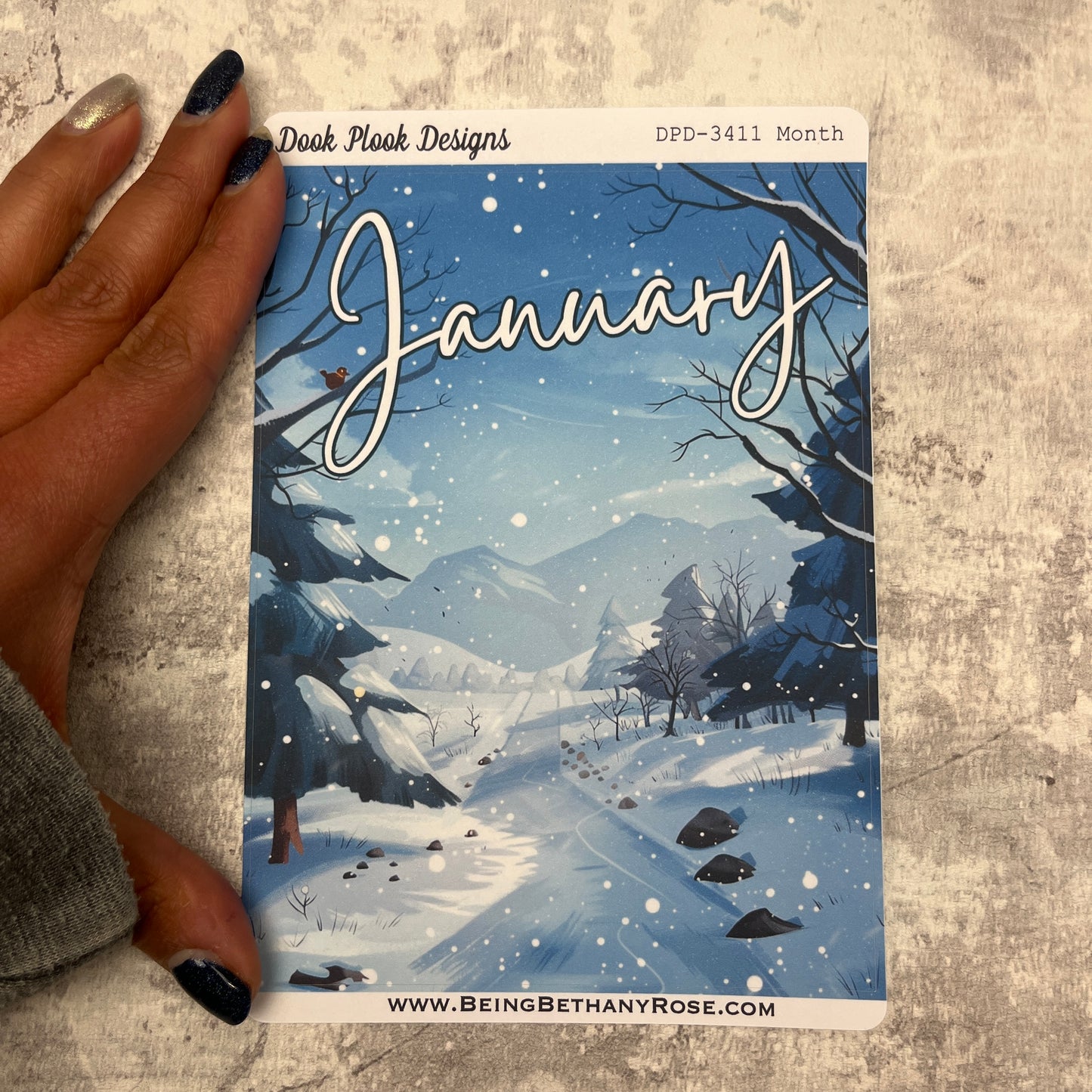 Large Cover Page ' January 2.0'  Sticker (DPD3411)