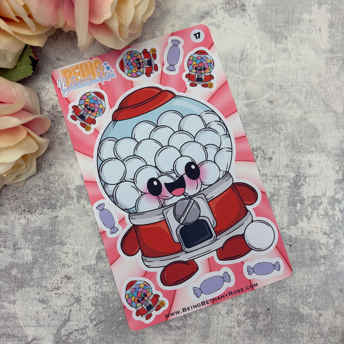 Happy Mail Club Sheet - Gumball Machine - (PSS- 0017)