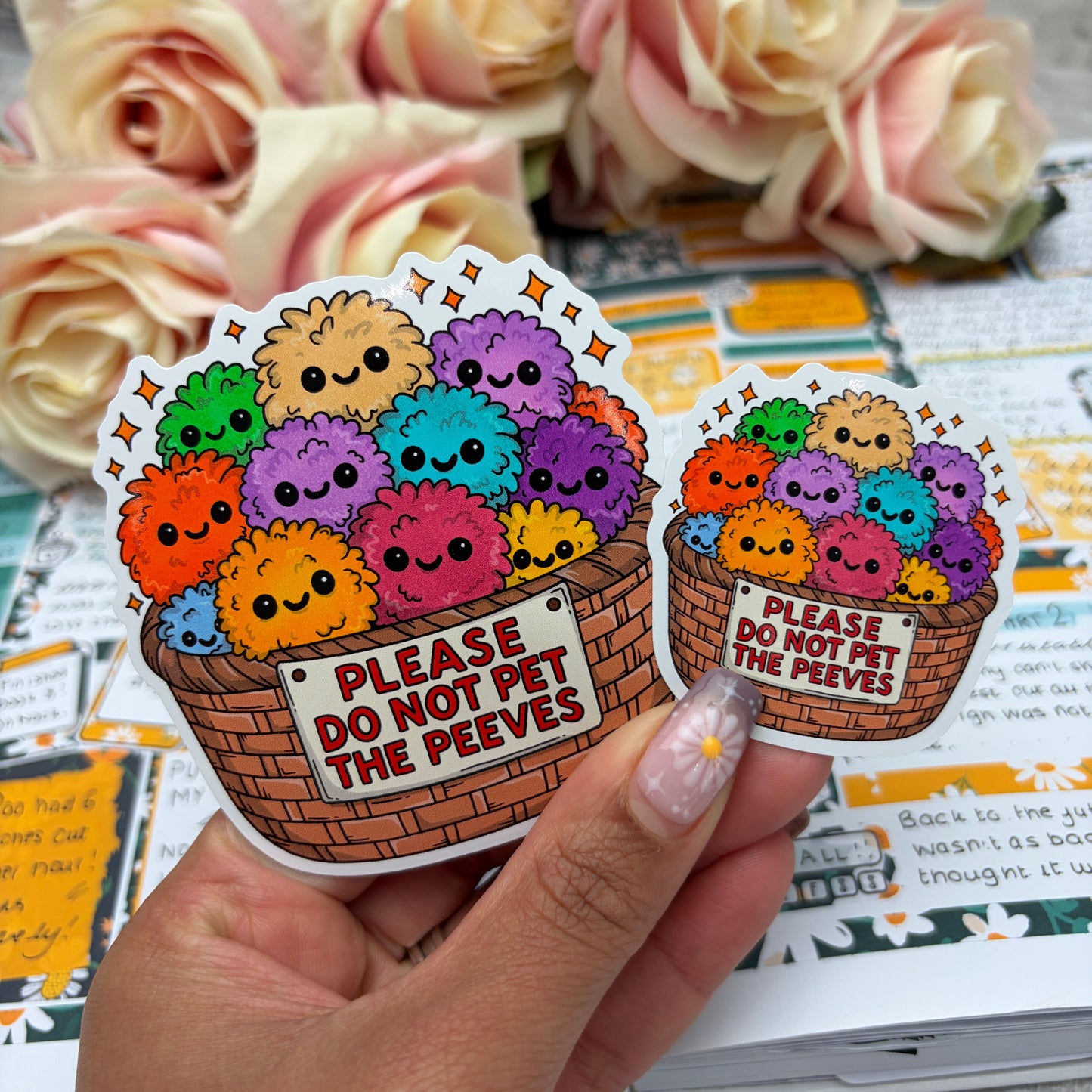(156) Please do not pet the peeves   - vinyl sticker
