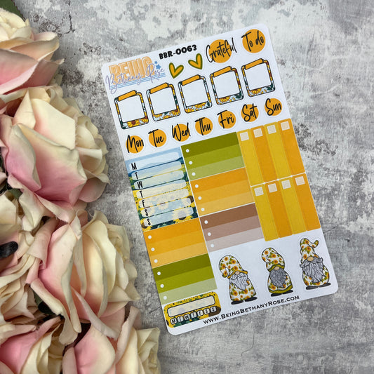 Lauren Sunflower functional planner stickers (BBR-0063)