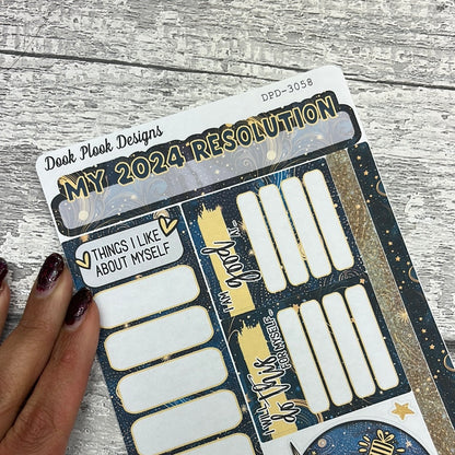 2024 New Year - Journalling planner stickers (DPD3058)