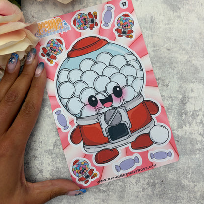 Happy Mail Club Sheet - Gumball Machine - (PSS- 0017)