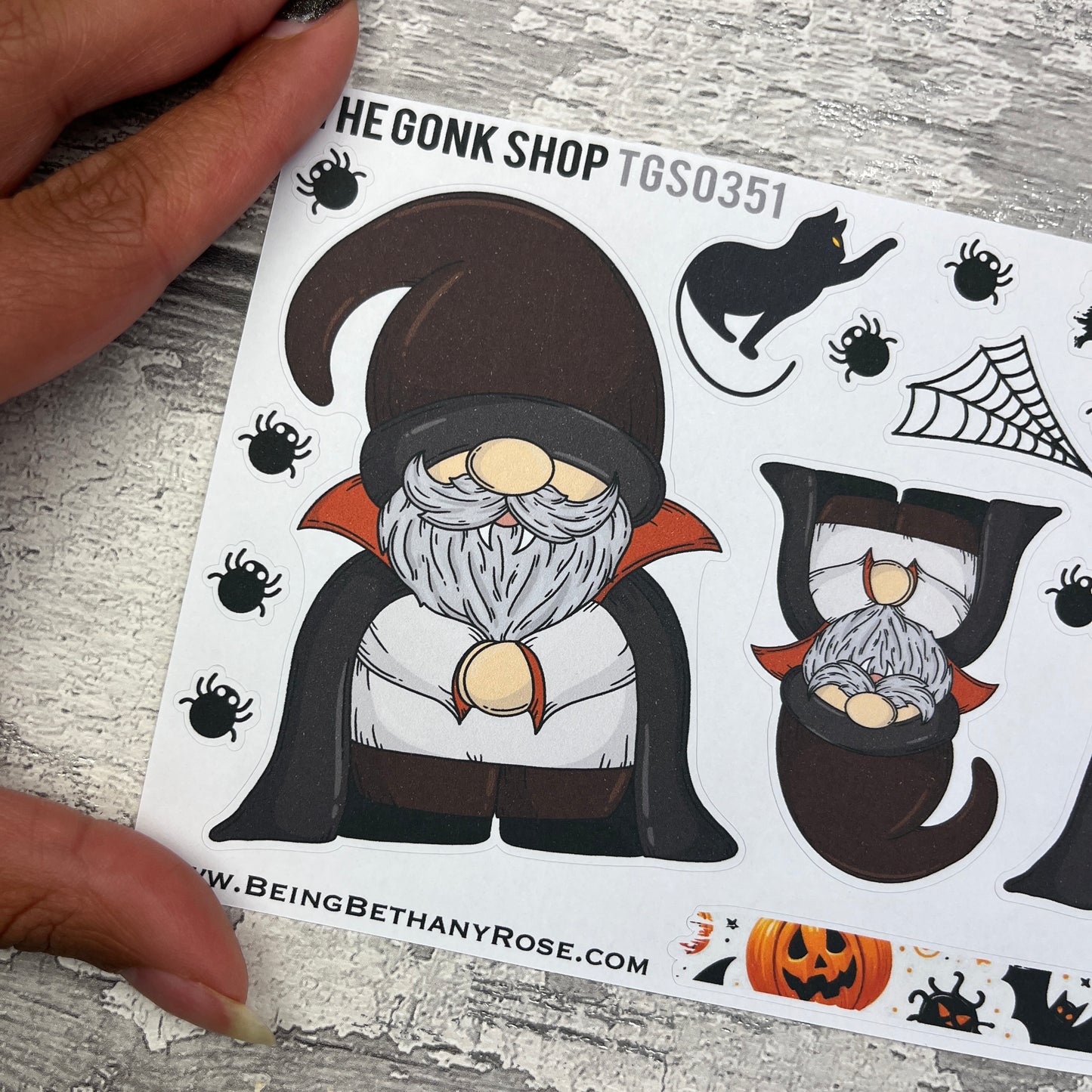 Halloween Vampire Gonk Stickers (TGS0351)