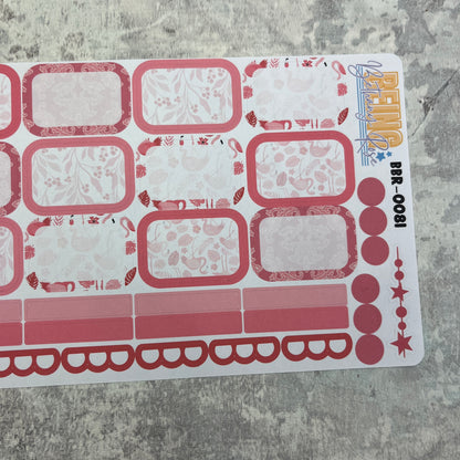 Frankie Flamingo boxes planner stickers (BBR-0081)