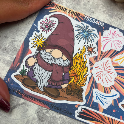 Bonfire Night fireworks Gonk Stickers (TGS0409)
