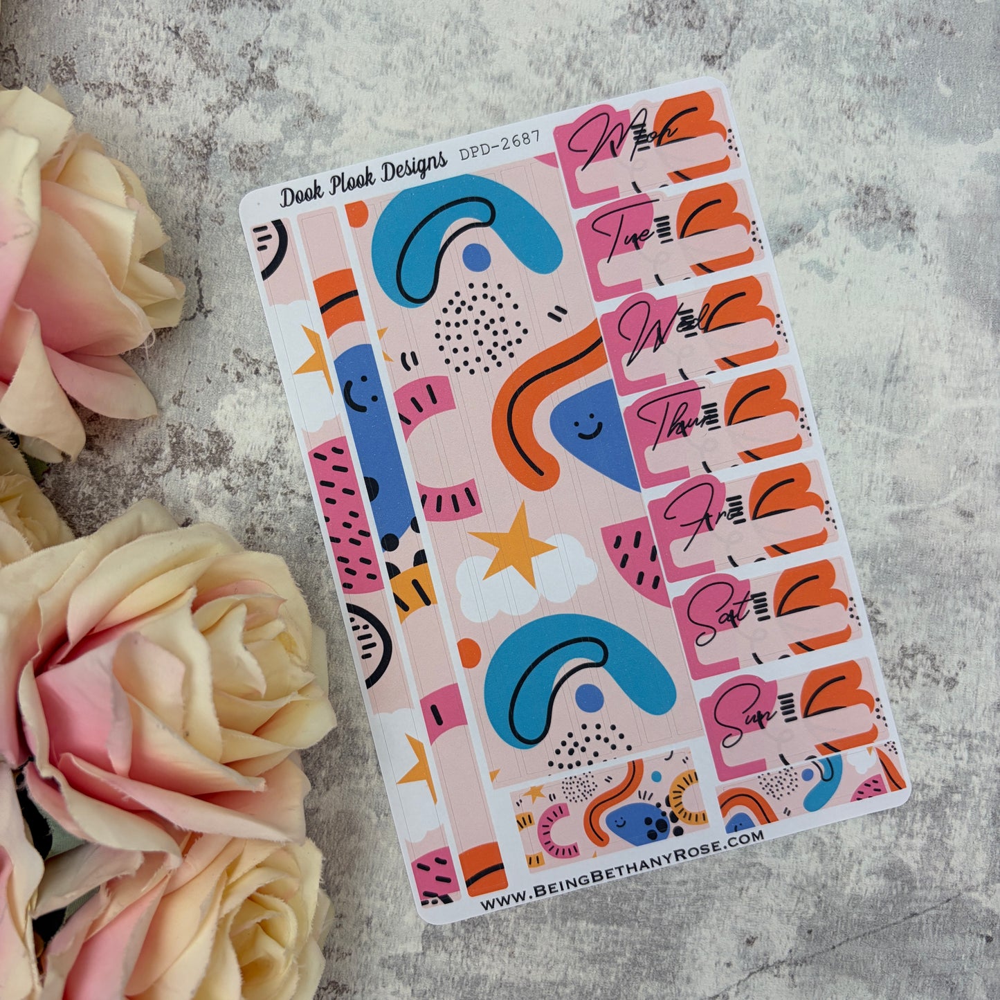 One sheet week planner stickers -  framed co-ord (2026087)