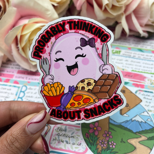 (162) Probably thinking about snacks  - vinyl sticker