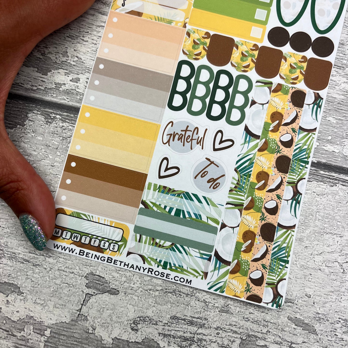 Coco Coconut functional planner stickers (DPD3283)