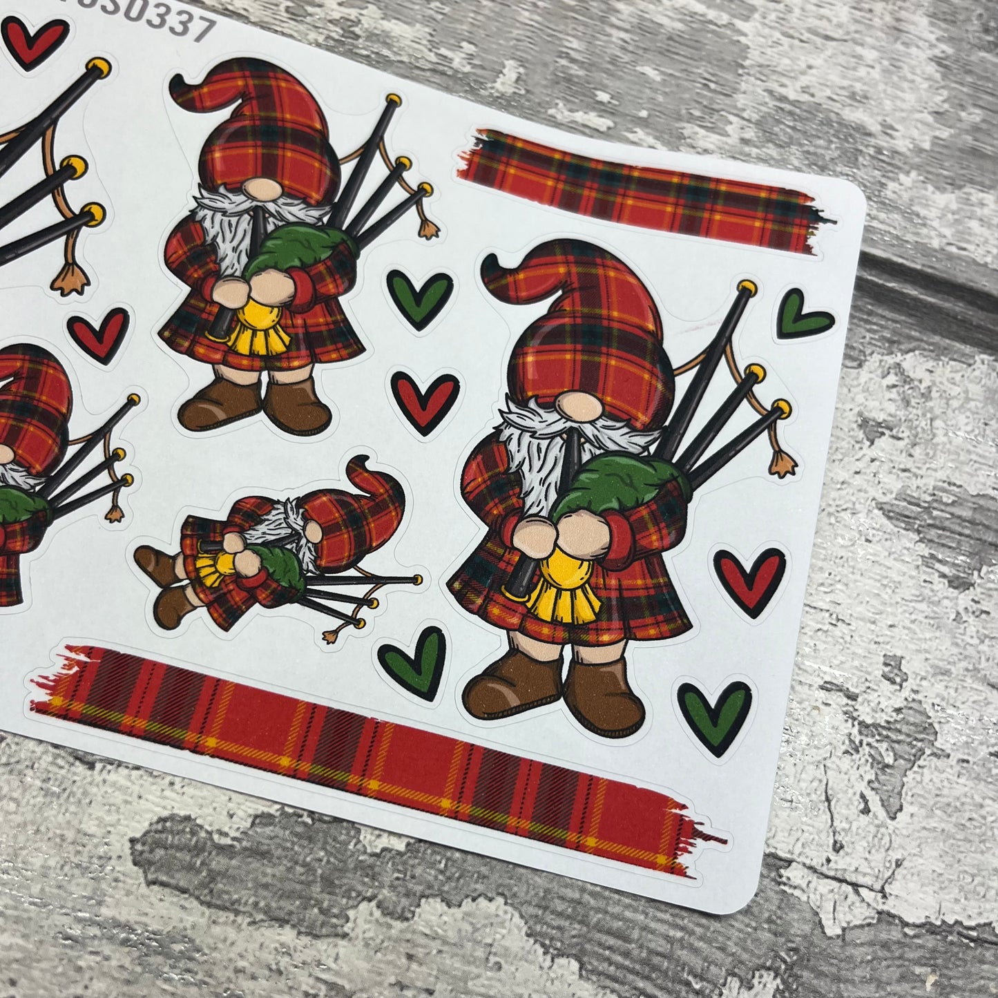 Scotland Bagpipe Gonk Stickers (TGS0337)