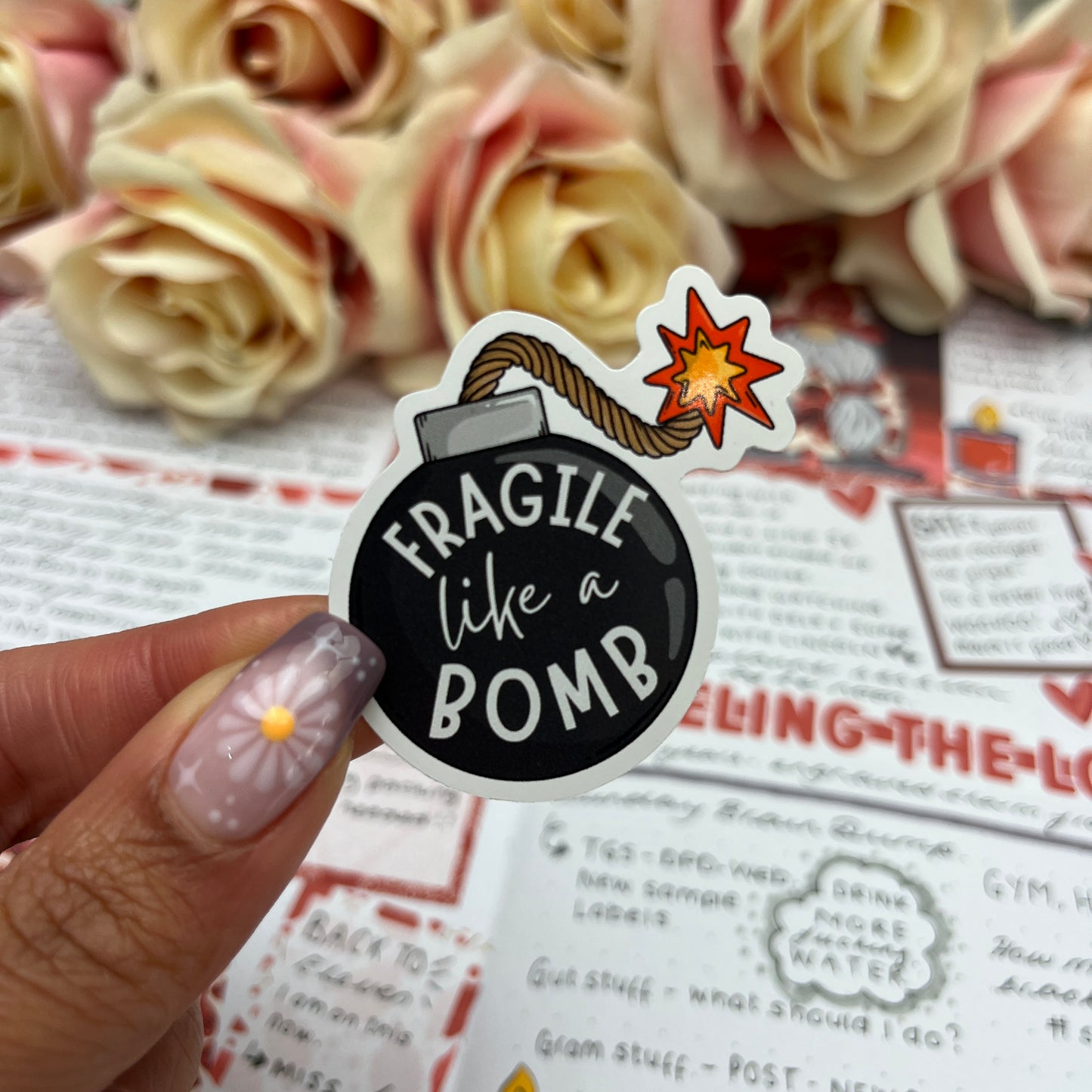 (025) Fragile like a bomb  - vinyl sticker
