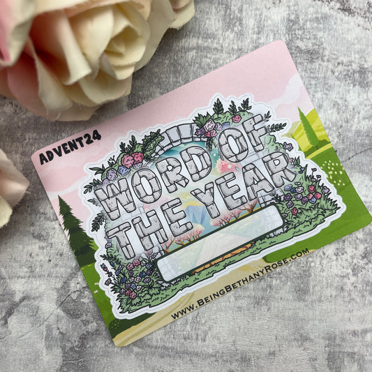 ADVENT OVERSTOCK - Word of the Year wanderlust sticker