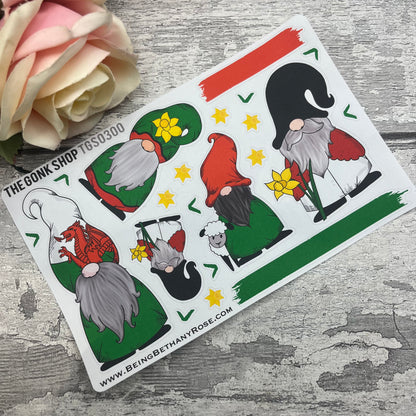 St Davids Day Gnorman Gonk Stickers (TGS0300)