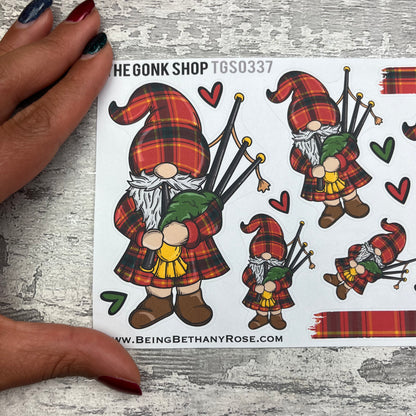 Scotland Bagpipe Gonk Stickers (TGS0337)