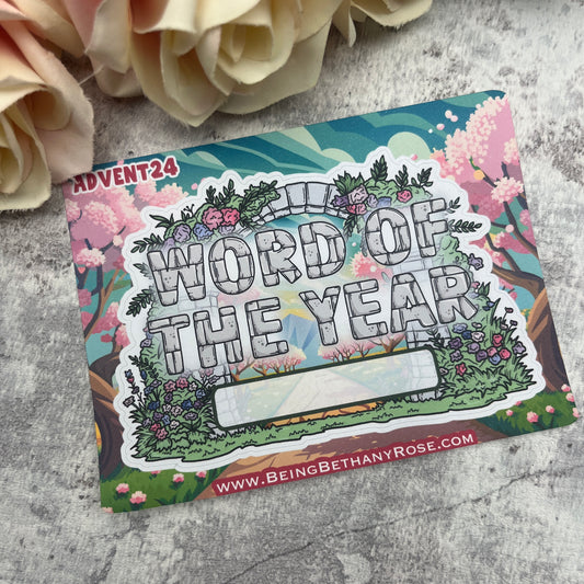 ADVENT OVERSTOCK - Word of the Year Arch sticker