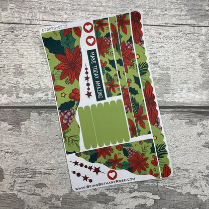 (0772) Passion Planner Daily Wave stickers - Poinsettia