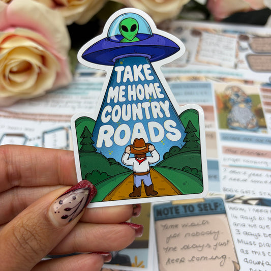 (174) Take me home country roads  - vinyl sticker