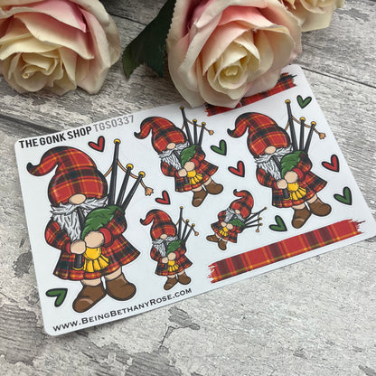 Scotland Bagpipe Gonk Stickers (TGS0337)