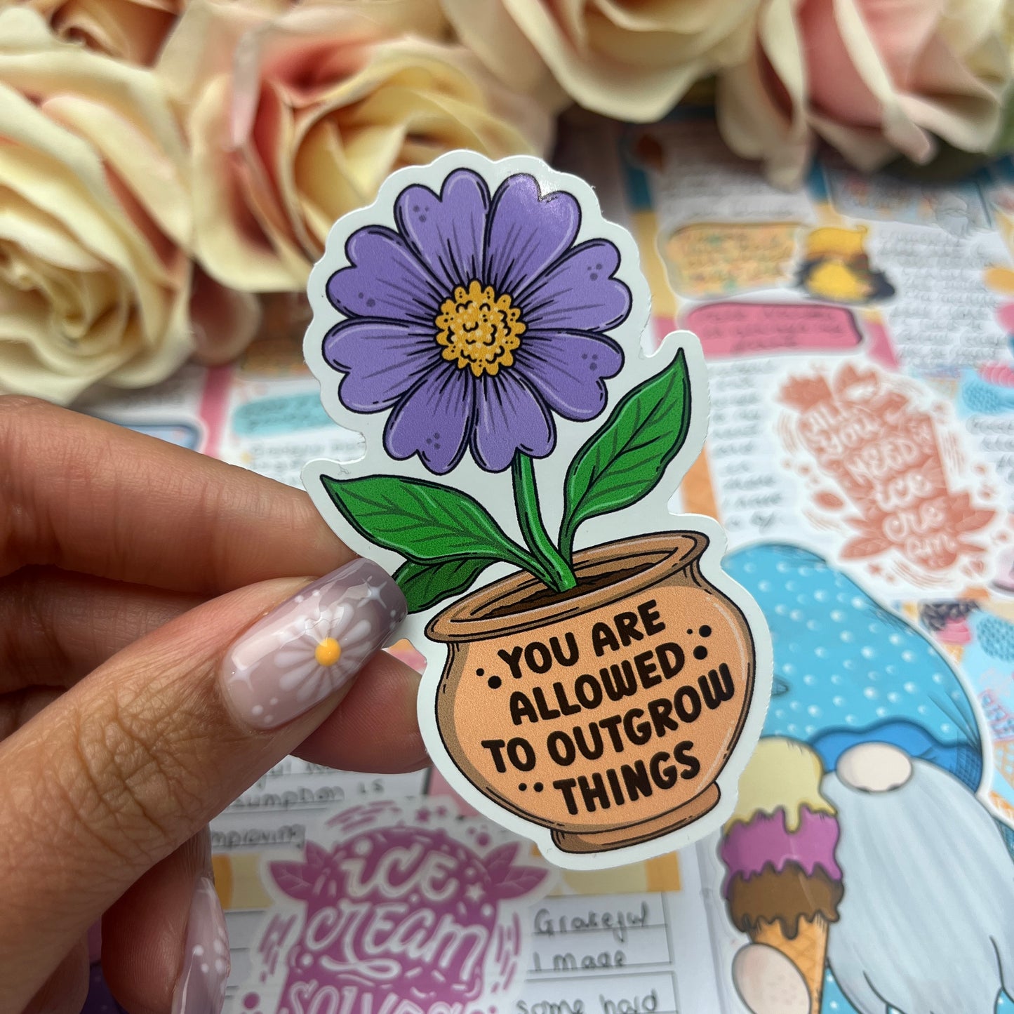 (167) you’re allowed to outgrow things - vinyl sticker