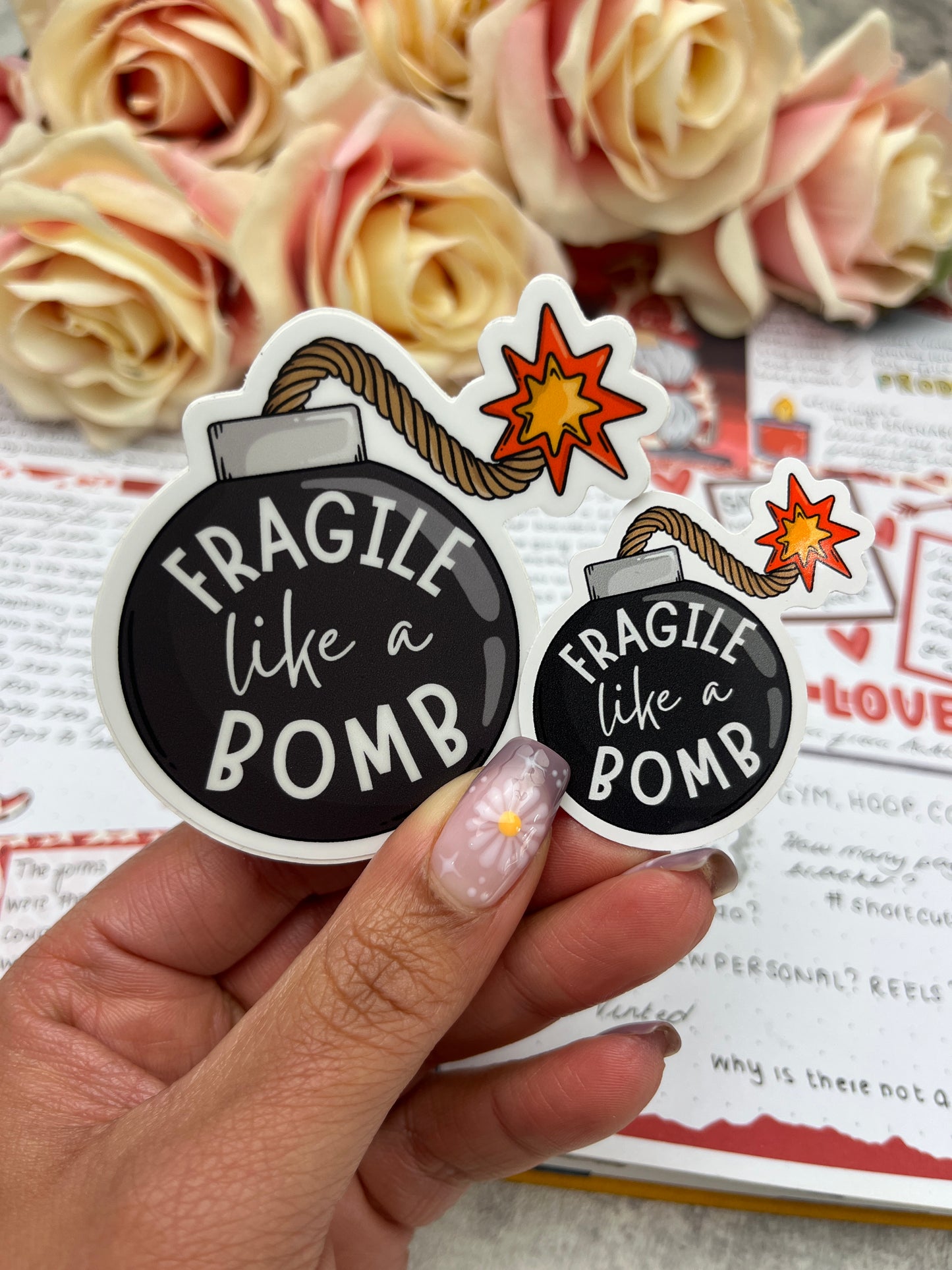 (025) Fragile like a bomb  - vinyl sticker
