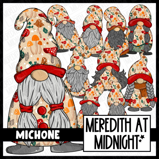 "Michone" Mushroom Autumn Gonk / Gnome Clipart / Digital Stickers *INSTANT DOWNLOAD* PNG files