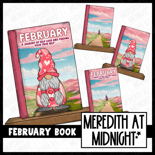 February Book Shelf  - Cover Page - Clipart