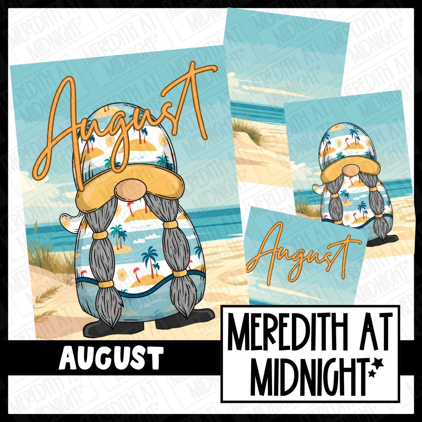 August Brittany Beach Cover Page Flower Power (25) - Clipart