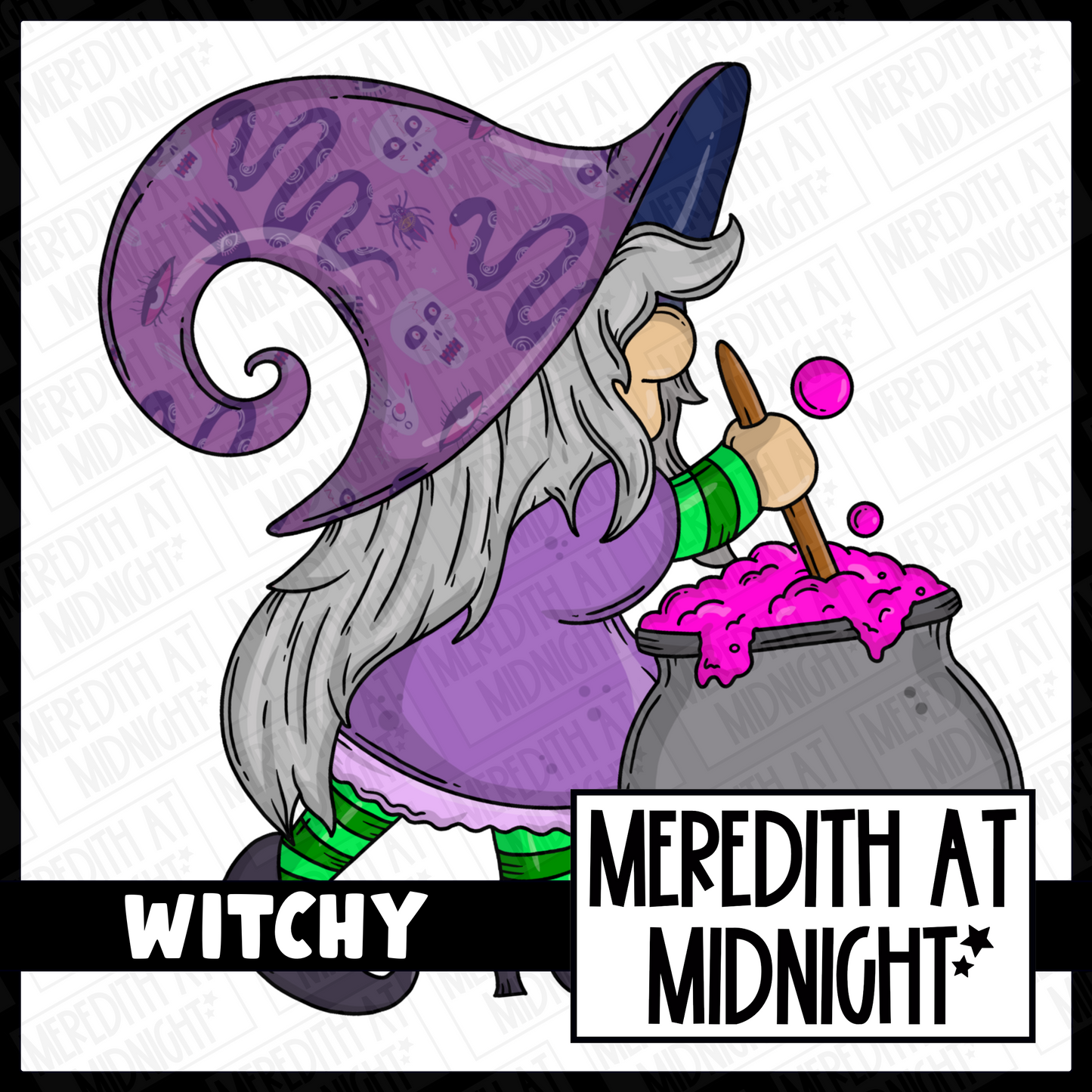 Halloween Witch - Individual Gonk Clipart