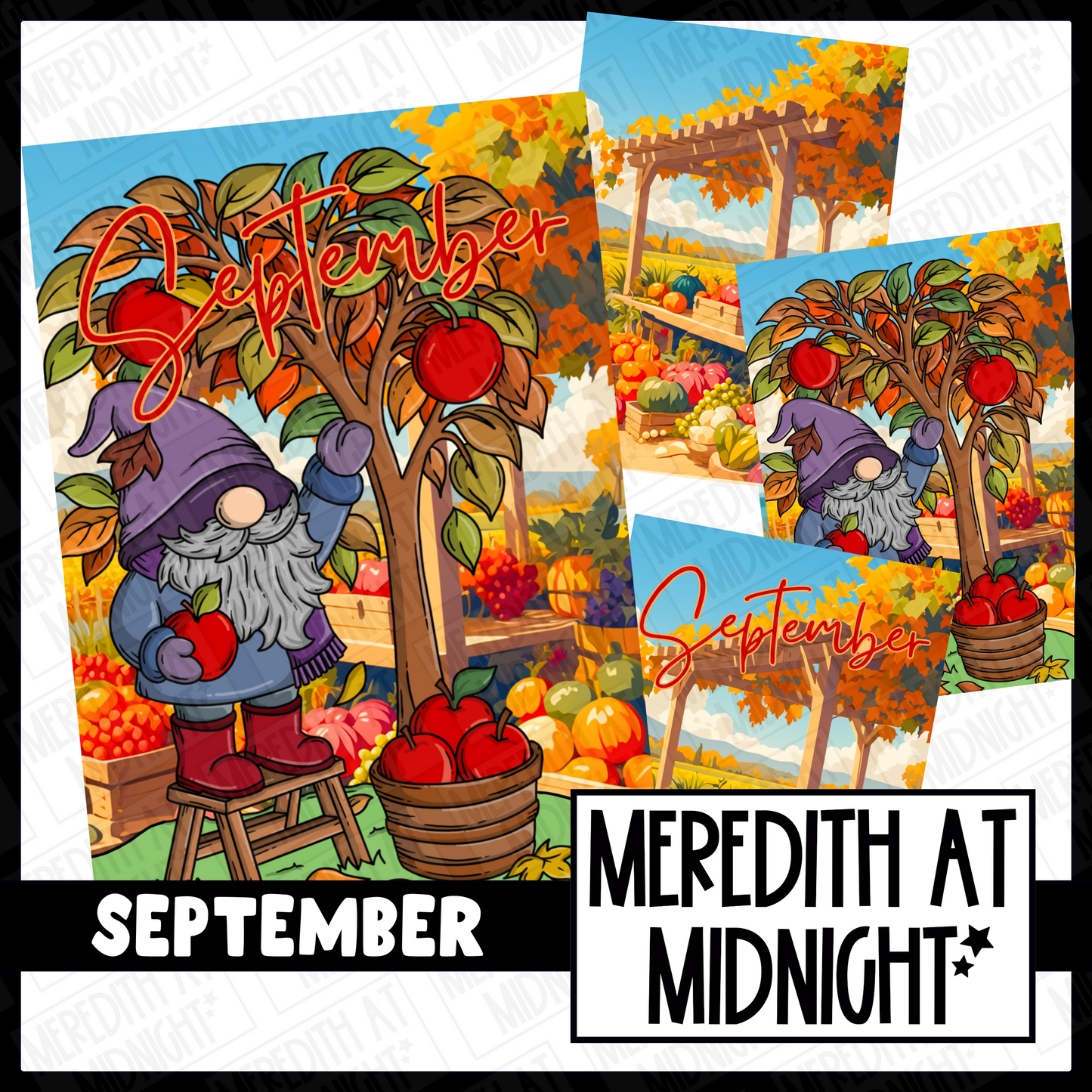 September Autumns Stevie Apple Picking Cover Page (25) - Clipart