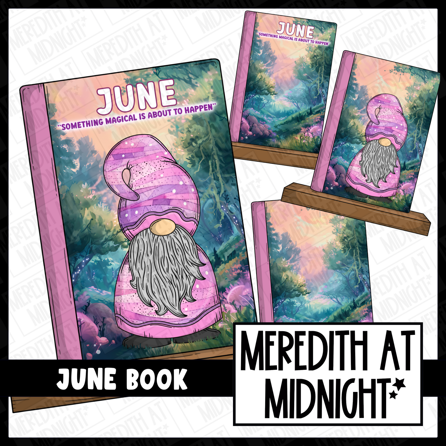 June Book Shelf - Cover Page - Clipart