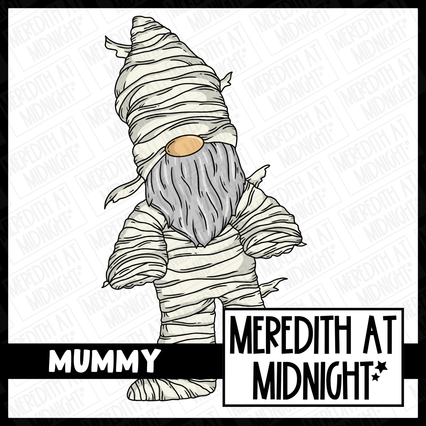 Halloween Mummy - Individual Gonk Clipart