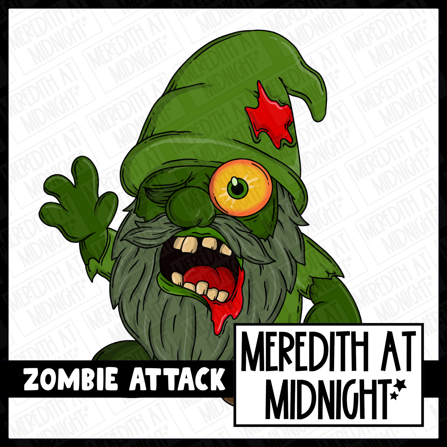 Halloween Zombie Attack - Individual Gonk Clipart