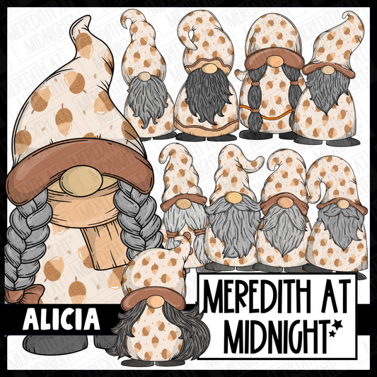 "Alicia" Autumn Gonk / Gnome Clipart / Digital Stickers *INSTANT DOWNLOAD* PNG files