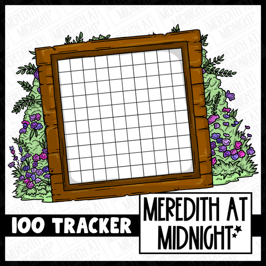 100 square habit / record tracker  *INSTANT DOWNLOAD*